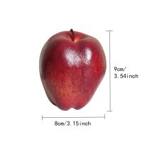 3/6 Manzanas Artificiales Realistas Para Decoración De Casa Cocina Y Fiestas Tamaño 3.1 Pulgadas Frutas Rojas Para Adornos - details 1