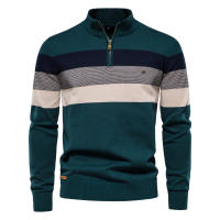Otoño e invierno europeos y americanos nuevos suéteres para hombres con cuello alto y pecho abierto suéteres para hombres - details 6