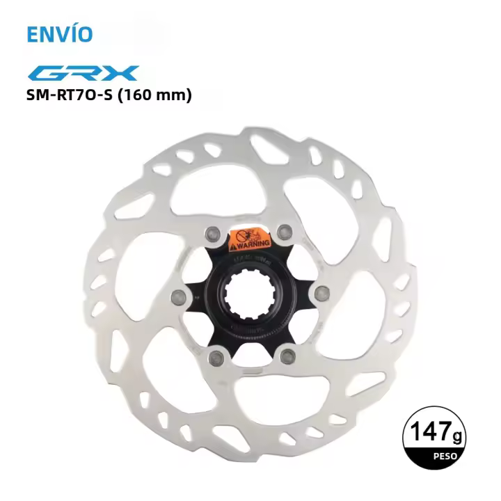 Freno De Disco Shimano Center Lock SM-RT70 160mm Para Bicicleta De Carretera Y MTB Ice Technologies Rotors Serie Record SLX M7000 - 1