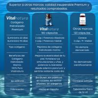 Colágeno Marino Hidrolizado 100% Puro - 1.215mg, 180 Cápsulas  Alta Absorción  Piel Radiante y Sin Arrugas  Huesos y Articulaciones Fuertes  Alivio del Dolor Articular  Fabricado en España  Vitalnatura - details 3