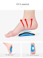 Almohadillas De Apoyo Arco Plano EVA Para Zapatos Hombres Y Mujeres Anti-Valgus Varus Deportivas Accesorios De Calcetines Transpirables Absorbentes De Sudor Y Suaves - details 4