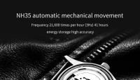 Reloj Automático Para Hombre ADDIESDIVE C3 Super Luminoso 20Bar Impermeable NH35A 316L Acero Inoxidable Con Correa De Cuero Display Numeral Arábigo - details 6