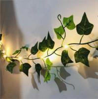 Cadena De Luces De Hojas Verdes Falsas 2M Con 20 LED Luz De Navidad Impermeable Y Alimentada Por Batería Para Decoración De Pared Y Casa - details 3
