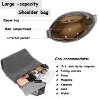 Bolso bandolera para Mujer, Bolso de pana Grande, Bolso Cruzado, informal, para Escuela, oficina, Trabajo, Viajes, excursiones, - details 1