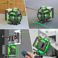 Nivel Láser 4D 16 Líneas Línea Verde Autonivelante 360 Horizontal Y Vertical Nivel Láser Profesional Construcción Mini Nivel Láser Con 2 Baterías - details 9