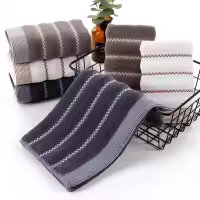 Juego De Toallas De Algodón Bordadas 3 Piezas 35x75cm 70x140cm Toallas De Baño Geométricas Para Mano Rostro Y Ducha Toallas De Baño - details 9