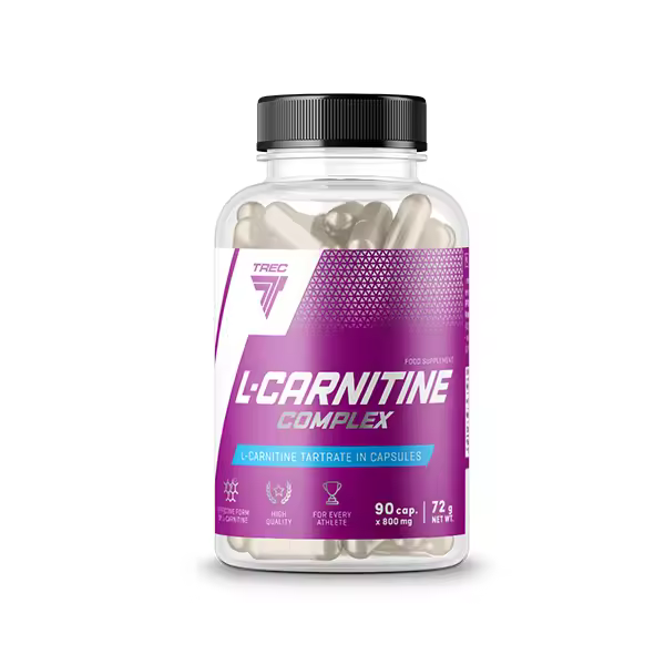 Trec Nutrition L-Carnitine Complex - Suplemento de L-Carnitina - 90 cápsulas - Ayuda a metabolizar las grasas - Encapsulado - Mejora la energía - Promueve la definición muscular. - 1