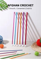 Juego De 11 Piezas De Gancho De Crocheteo Africano/Tunisiano Herramientas De Costura DIY Multicolor Aluminio 2.0-8.0MM - details 0