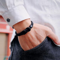 Nuevo Pulsera De Hombre Con Dos Capas De Cuerda De Náilon 4mm Pulsera De Hilo Rojo Suerte Tamaños Diferentes Accesorios Regalo Para Él - details 2