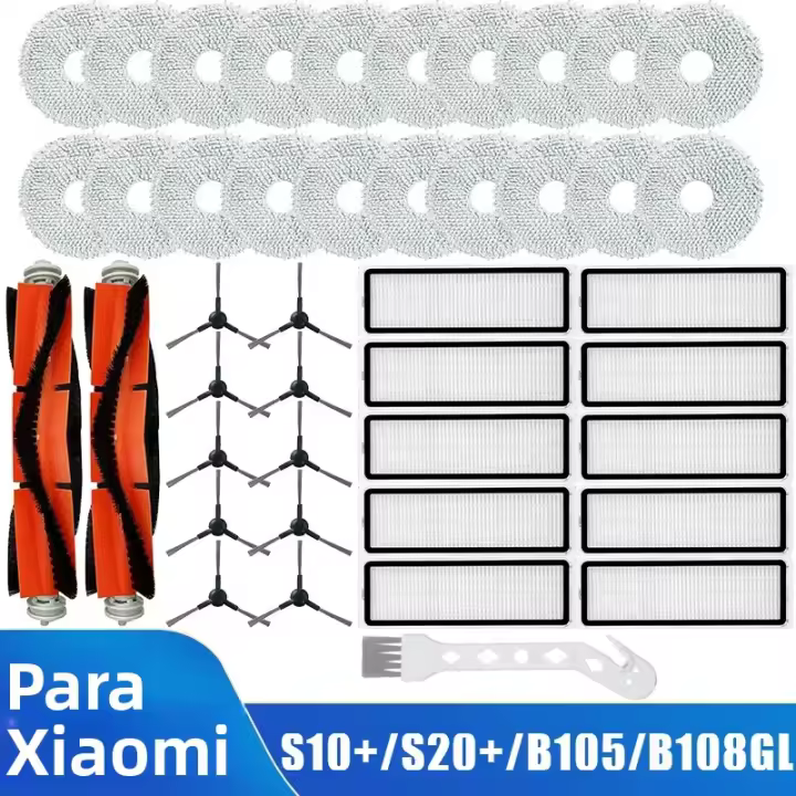 Cepillo Principal Y Filtro De Repuesto Para Aspiradora Robot Xiaomi S20+ / S10 plus / B108GL / B105 / B108CN B113CN Accesorios De Limpieza - 1