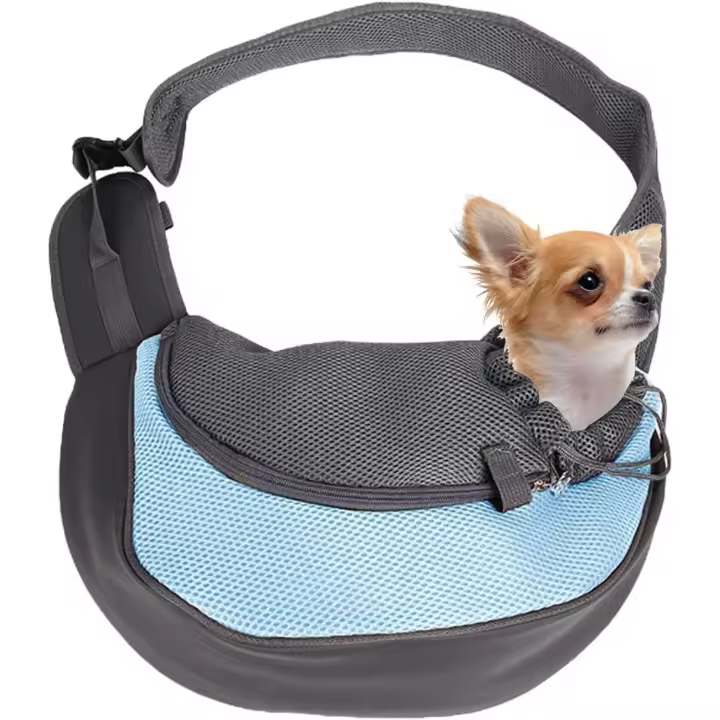 Bolsa de Mensajero para Perros, Bolsa portamascotas, Bolsa de hombro de Malla transpirado para mascotas - 1