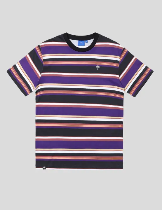 CAMISETA HÉLAS RAYAS MORADO/NEGRO - 1