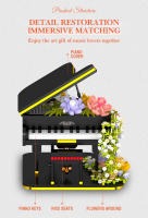 Set De Bloques De Construcción DIY Mini Piano Y Violín Con LED Modelos De Flor Eterna Y Catarata Juguetes Para Niños Regalo De Cumpleaños - details 3
