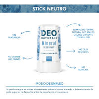 Desodorante Alumbre potásico en Piedra natural, neutro stick 50 ml Deo Naturals alumbre de Roca, Piedra de Roca, no ocluye Los Poros, no Dejas Residuos, no Mancha, eliminar naturalmente los malos olores - details 0