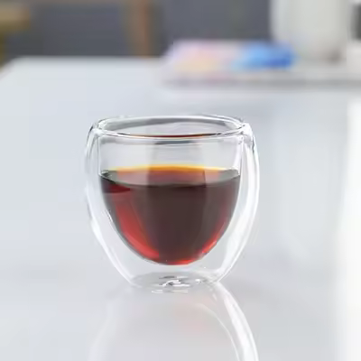 Taza De Café Expreso Doble Aislamiento En Vidrio Transparente Tamaño Variado Para Cerveza Té Leche Whiskey Bebida Ecológica Hecha a Mano - 1