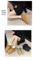 Botas De Nieve Para Mujer Con Suela Gruesa Multifuncional Cálidas De Aumento De Altura Antideslizantes Impermeables Material De La Plantilla De Peluche - details 16