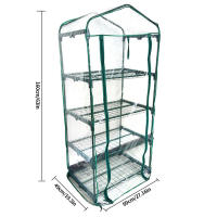 Cubierta De Invernadero Verde 100% Impermeable Para Mini Jardín Plantas Calentamiento Anti-UV Viento Sin Marco Color Verde - details 3