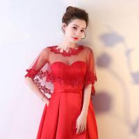 Cayado De Encaje Elegante Y Ligero Para Mujer Para Fiesta Boda Casual Y Noche Estilo Cape Toque Elegante De Tela Gauze - details 5