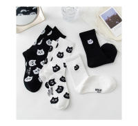 Calcetines De Mujer Diseño Nuevo Con Dibujos De Gatos Divertidos Calcetines Casuales Gruesos Y Calientes Para Otoño Invierno Regalo De Navidad - details 2