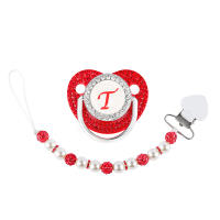 Conjunto De Clip De Perlas De Lujo Para Chupete Rojo Para Recién Nacidos Soporte Para Bebés Con Cadena Y Letras Regalo Para Baño De Oveja De Silicona Para Bebés Recién Nacidos Y Bebés Recién Nacidos - details 4