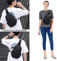 Mochila pequeña tipo bandolera tipo bandolera para hombre y mujer, ideal para senderismo, ciclismo y viajes. - details 4