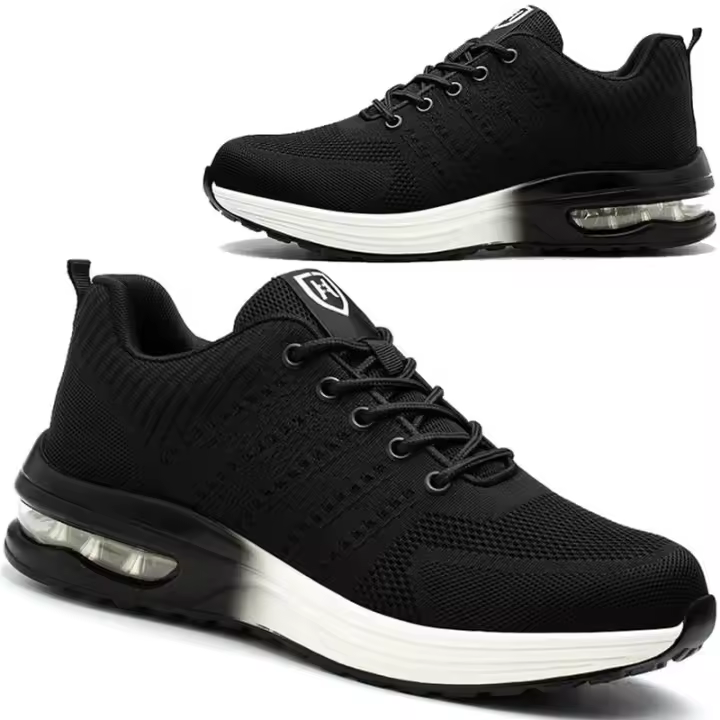 Zapatos de SeguridadZapatos de Seguridad Hombres Mujeres Zapatilla de Seguridad Ligera Zapato de Trabajo Códodo Transpirable with Puntera de Acero Negro-Blanco Talla 38 SSIT - 1