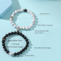 Pulseras magnéticas para parejas, coronas de rey y reina, pulseras para él y para ella, pulseras a juego, regalos para relaciones a larga distancia - details 0