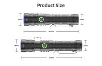 Linterna Táctica Recargable LED Con Telescópico Magnético Y Luz Impermeable 5 Colores Lámpara De Bola Con Ajuste De Enfoque - details 12