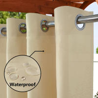 Cortina De Poliéster Para Privacidad Impermeable Con Ojales Para Exteriores Ideal Para Patio Gazebo Porche Y Pergola - details 2