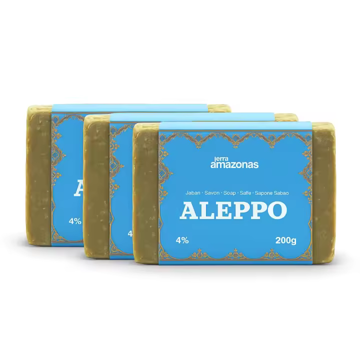 pack3 - Jabón de Alepo 200g Terra Amazonas – Limpieza, Hidratación y Cuidado Natural para tu Piel - INKANAT - 1