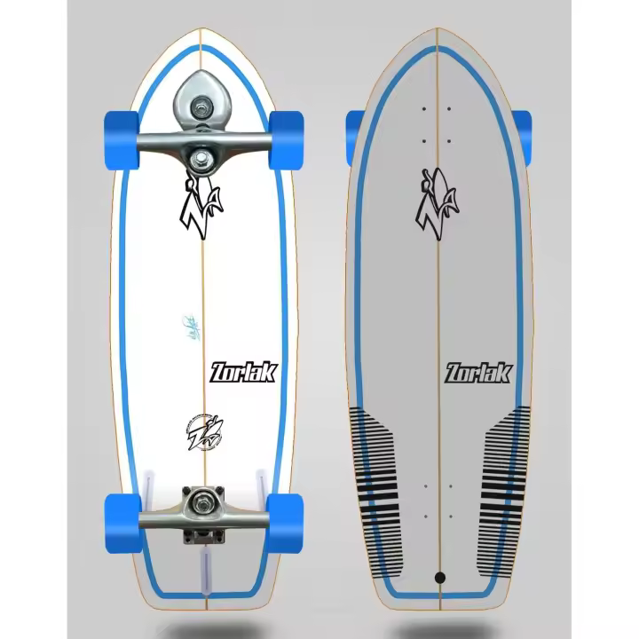 Zorlak Surfskate Complete with Buri Surf Skate Trucks - Pampita 31 Fat Tail - 1