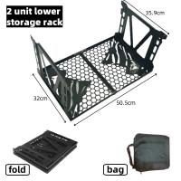 Mesa De Camping Plegable 2-Unit Compatible Con Mesa IGT Estándar Portátil Estante De Almacenamiento De 4 Plegado Material De Aleación De Aluminio - details 1