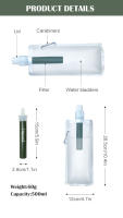 Botella De Filtro De Agua Al Aire Libre Para Supervivencia O Suministros De Emergencia Camping Purificador De Agua Bolsa De Purificación Para Camping Y Senderismo - details 6