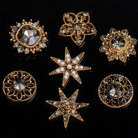10pcs Botones De Aluminio Con Diamantes Y Perlas Para Decoración De Invitaciones De Boda Y Ropa Accesorios De Joyería Para Niñas - details 14