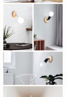 Lámpara De Pared De Madera E27 Soporte Vintage Para Iluminación Interior Decorativa Para Dormitorio Comedor Sala De Estar - details 17
