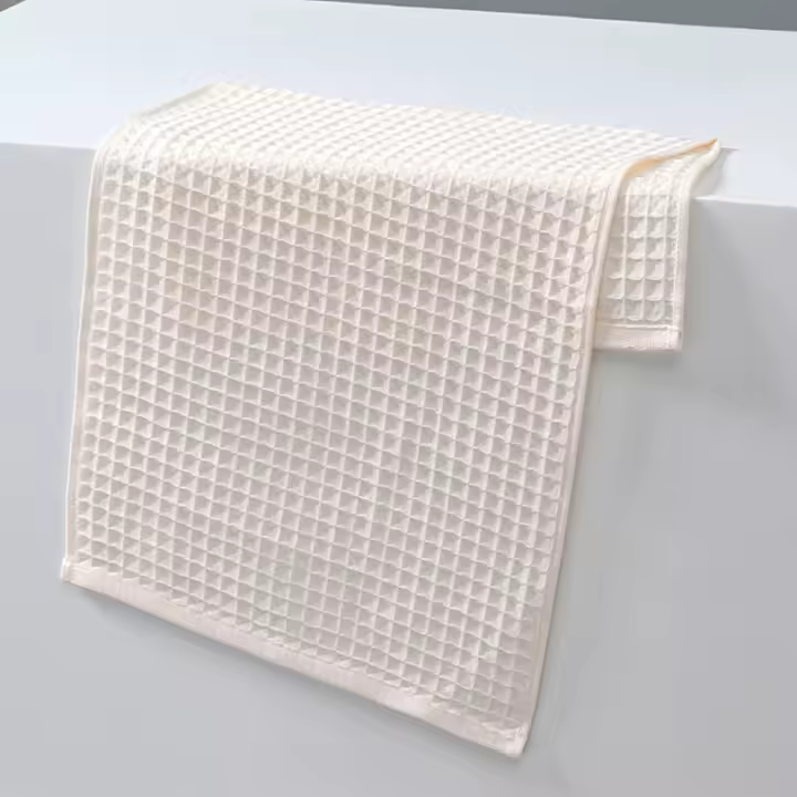 Toallas de Algodón type gofre, toallas faciales suaves y abrorbentes, Textura de panal de Algodón Peinado, Esenciales para el baño del Hogar. - 1