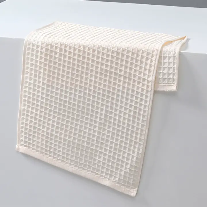 Toallas de Algodón type gofre, toallas faciales suaves y abrorbentes, Textura de panal de Algodón Peinado, Esenciales para el baño del Hogar. - 1