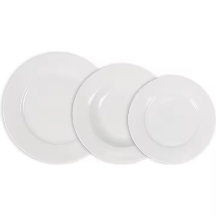 La Mediterránea - Vajilla Redonda 12 Piezas Colección Aneto - Diversidad de Platos, Duradera y Elegante, Resistente a Rayones, Versátil - Calidad Premium, Gran Calidad - 1