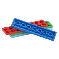 40pcs Bloques De Construcción DIY Figuras Delgadas 2x8 Dots 14 Colores Educativos Creativos - details 1
