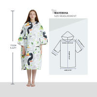 Poncho Toalla Rápida De Secado Microfibra Para Playa Robe De Baño Para Adultos Toalla De Natación Con Capucha A15 - details 1