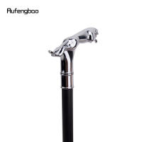 Bastón De Moda Con Cabeza De Leopardo Y Cola Plata Elegante Para Fiesta Decorativo Bastón De Caminar 93cm Material De Acero Con Punta De Goma - details 6