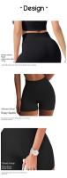 Pantalones De Yoga De Cintura Alta Sin Costuras Tres Cuartos Levantamiento De Caderas Para Mujer Fitness Running Shorts Deportivos - details 5