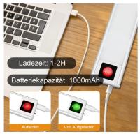 Iluminación LED para armarios LED con sensor de movimiento 3000 K Blanco cálido PIR Luz recargable para armarios con batería Luz debajo del mueble Cocina Inalámbrica 2 piezas 20 cm - details 2