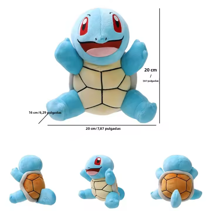 Peluche Wartortle Squirtle Muñeco De Peluche Cartoon Kawaii Para Regalo De Cumpleaños Para Niños Y Amigos Colección De Muñecos Rellenos De Algodón PP - 1