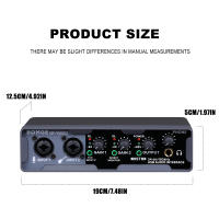 Tarjeta De Sonido BOMGE Mixer USB 24-bit/192KHz Con Potencia Fantasma 48V Caso Metálico Para Guitarristas Cantantes Y Podcasters - details 2