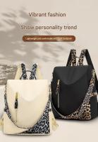 Oxford lienzo estampado de Leopardo Bolsa de hombro Femenino casual versátil Viaje mochila Bolso ligero Bolso de moda - details 5