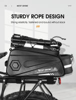 Bolsa De Bicicleta WEST BIKING De Piel Dura Multifuncional Impermeable Porta-Mochila Trasera Para Bicicleta Accesorios De Ciclismo - details 7