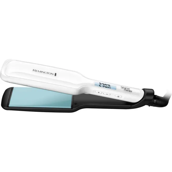 Remington Plancha De Pelo Profesional Shine Therapy S8550 | Aceite De Argán, Placas Flotantes Anchas. Cerámica Avanzada, Temperatura Hasta 235°C, Control Digital, 110 x 50 mm. - 1