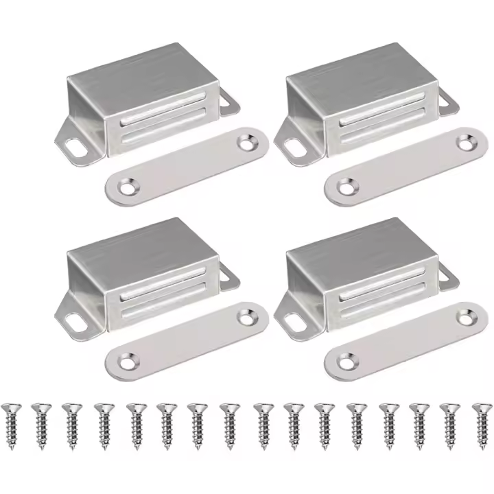 Imán para Puerta de armaria con Cierres magnético - Imanes para Puerta con cerradura magnética Cierrapuertos Imán para Arario Imán para armarario, Maple inoxidable 10 kg Imanes Fuertes para muebles Puertas Cajones Balcón Puerta Muebles (4 piezas) - 1