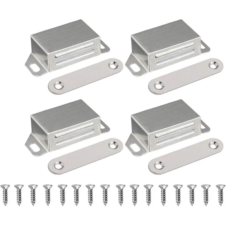 Imán para Puerta de armaria con Cierres magnético - Imanes para Puerta con cerradura magnética Cierrapuertos Imán para Arario Imán para armarario, Maple inoxidable 10 kg Imanes Fuertes para muebles Puertas Cajones Balcón Puerta Muebles (4 piezas) - 1